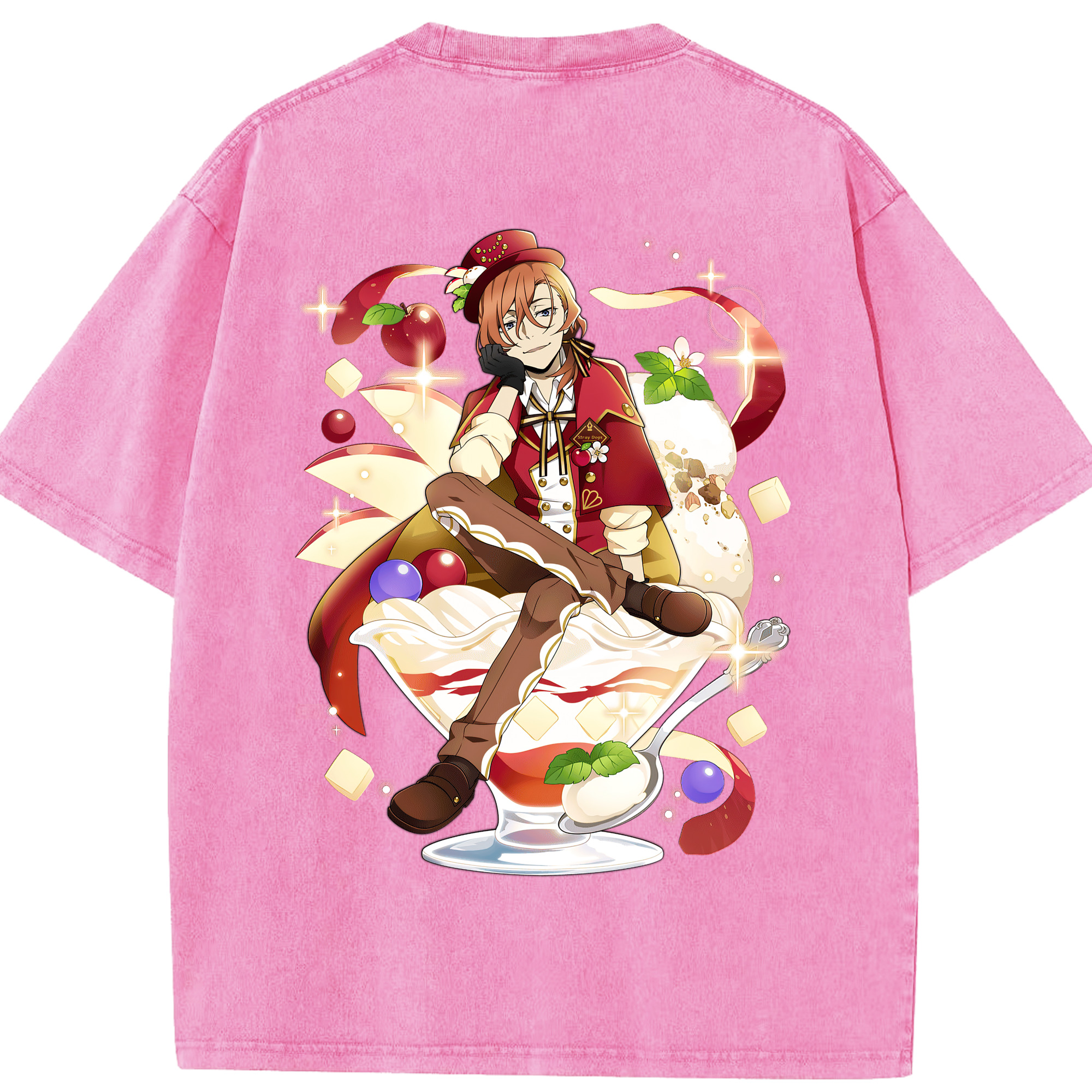 （画像用） 文豪ストレイドッグス Bungo Stray Dogs 綿100% ヴィンテージ風 半袖Tシャツ（背面プリント）